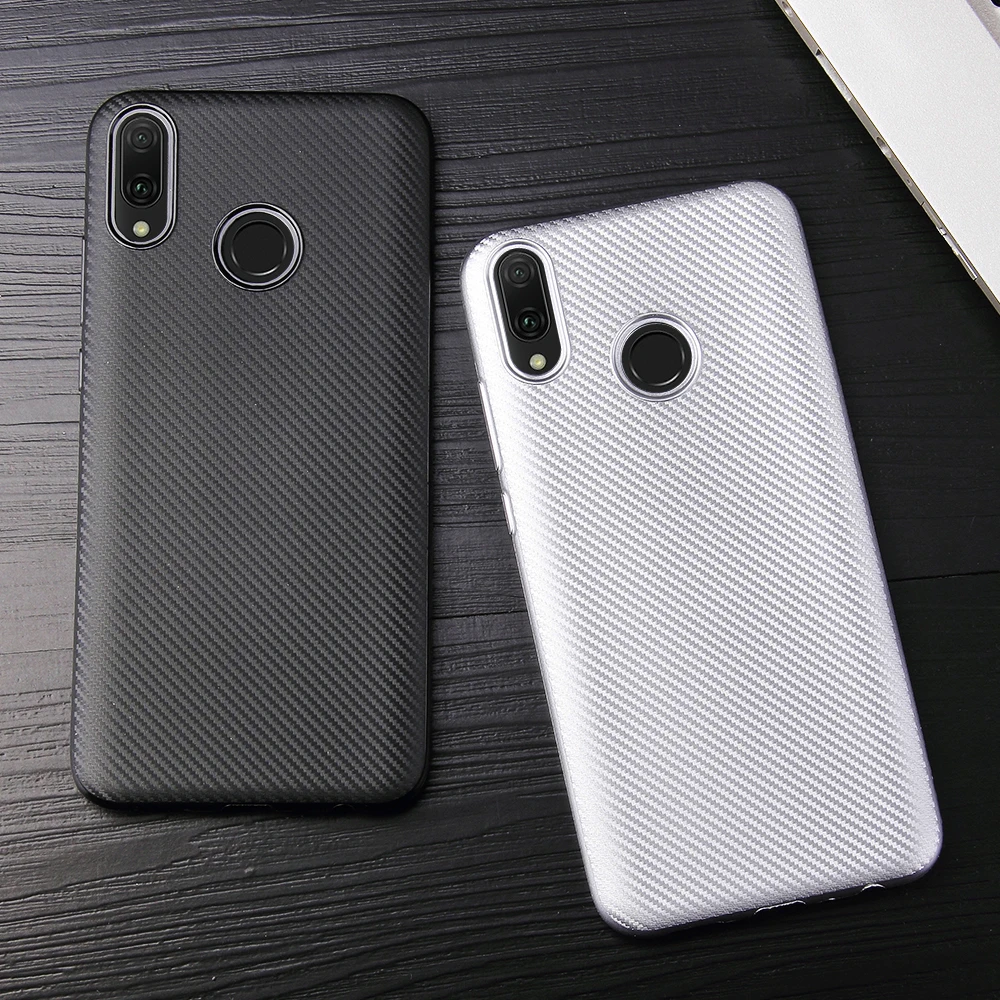 Case For Huawei Y9 2019 Coque Carbon Fiber Soft TPU Silicone Case For Huawei Y9 2019 Y 9 Y92019 JKM-LX1 JKM LX1 6.5 Back Cover  (4)