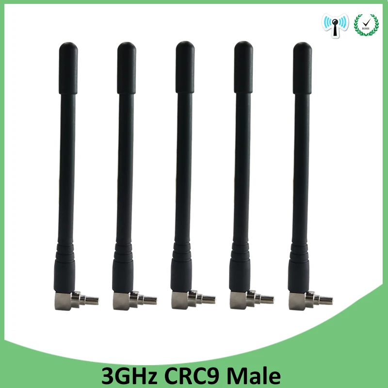 

5pcs 3G 4G LTE antenna 3dbi with CRC9 plug connector antena 1920-2670 Mhz FOR wireless 4G modem lte repeater antenne antennas