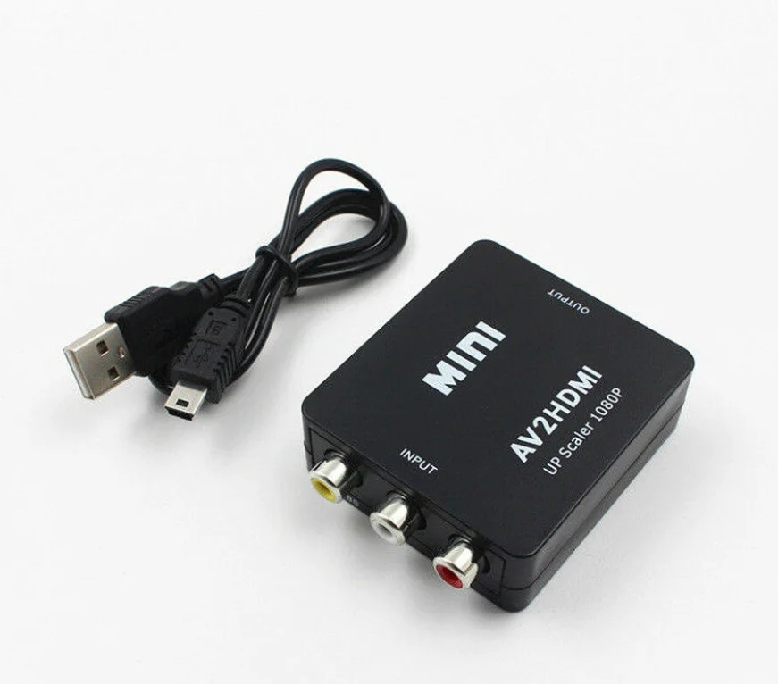Композитный AV CVBS 3RCA преобразователь видеосигнала HDMI адаптер 720/1080 p+ HDMI кабель товары для дома