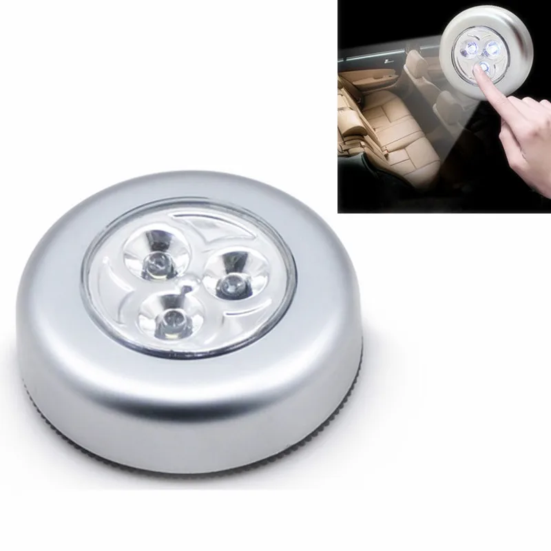 3 светодиодный серебристый шкаф для шкафа лампа на батарейках беспроводная палка сенсорный датчик безопасность кухня спальня Ночная аварийная светильник