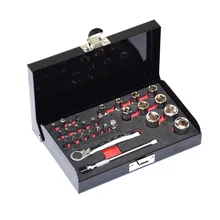 Высокий крутящий момент 1/4 Трещоточный ключ S2 материал биты 28 шт. набор мини-инструментов Отвертка головка для ремонта велосипеда набор ручных инструментов