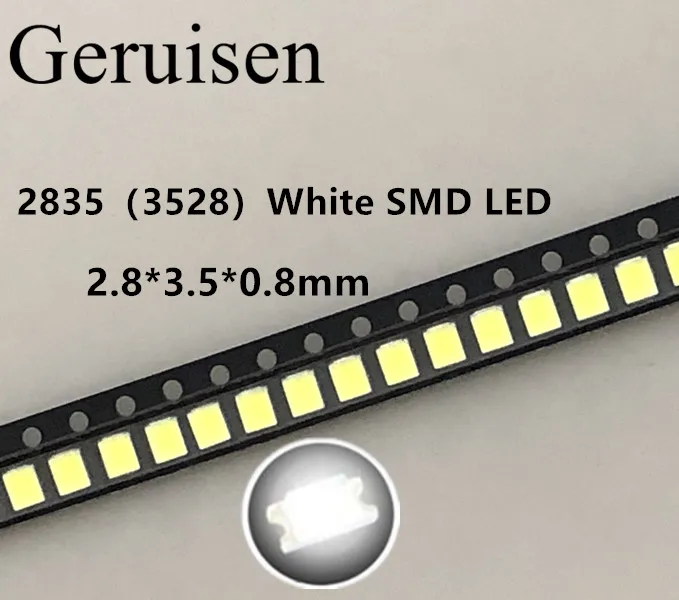 500 шт./лот 0 2 Вт SMD 2835 Светодиодная лампа из бисера 21 25лм белый LED 3528 холодный бисер