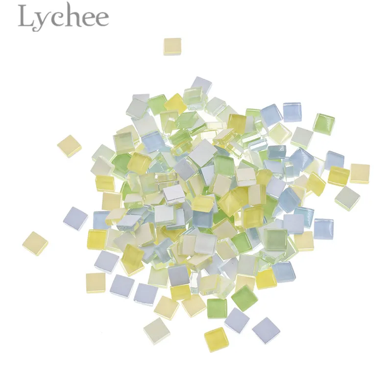 Lychee Life 200 г/205 шт разноцветная стеклянная мозаичная плитка квадратная мозаичная плитка DIY художественное ремесло материал для изготовления