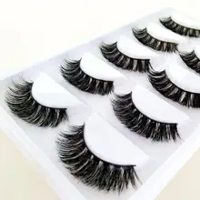5 пар Толстые Накладные ресницы черные длинные 3d норковые ресницы наращивание ресниц Профессиональные норковые ресницы макияж ресницы
