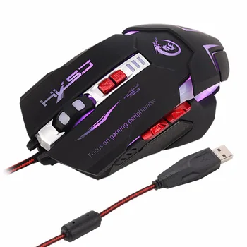 

LED Optical Mouse USB Wired Pro Programmable 7 Buttons Gaming Mouse Gamer Mice 2400 DPI Free shipping