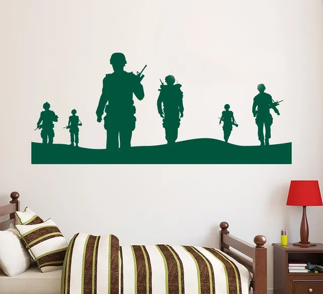 Army Solider Wall Decal Home Decor Vinyl Poster Military Army Men Wall