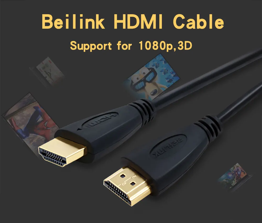 1,4 в HDMI кабель 1080P3D HDMI к HDMI кабель HDMI для PS3 HD lcd Apple tv xbox компьютерные кабели 0,5 м 1 м 2 м 3 м 5 м 8 м 10 м 15 м 20 м