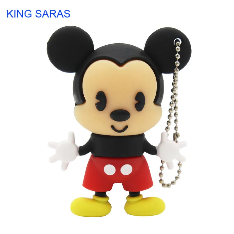 KING SARAS мультфильм реальная емкость собака Микки флэш-накопитель usb 2,0 4 ГБ 8 ГБ 16 ГБ 32 ГБ 64 ГБ флешка