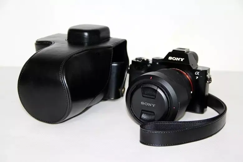 Чехол для камеры sony alpha A7R A7 Mark 1 sony A7R из искусственной кожи - Цвет: Black