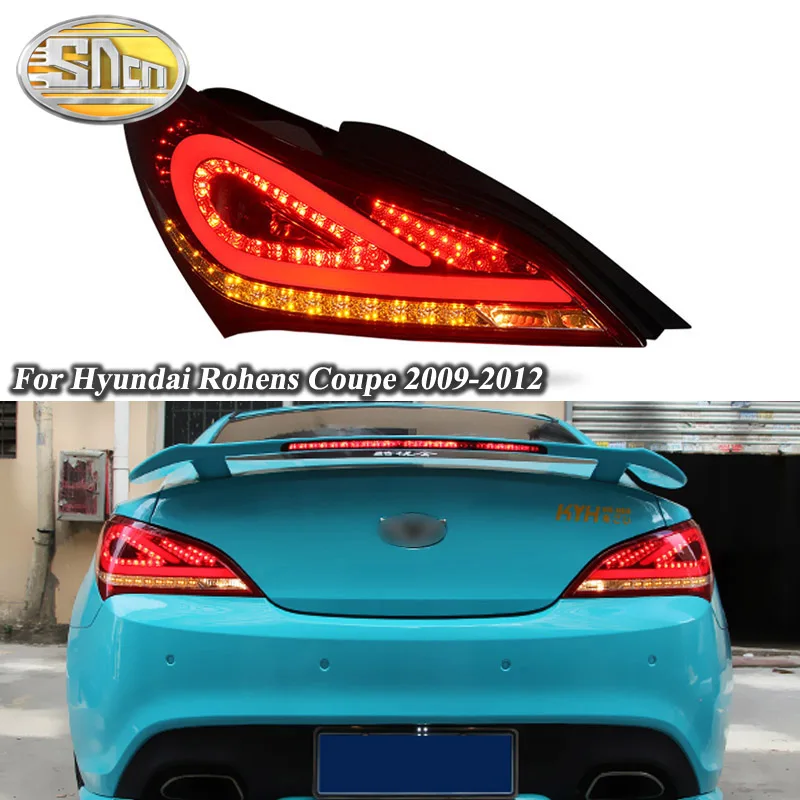 

Car styling Tail Lights For Hyundai Rohens Coupe Led Tail Light Fog lamp Rear Lamp DRL + Brake + Park + Signal lights