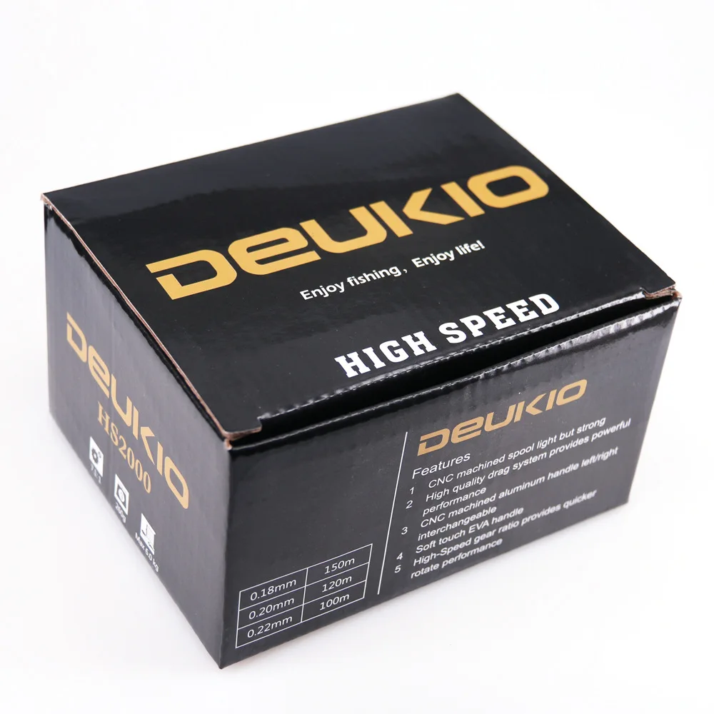 Катушка рыболовная DEUKIO 5 + 1 шарикоподшипник передаточное число 3000: 1|fishing reel|fishing