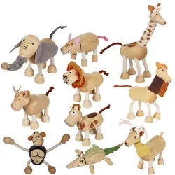 Деревянный Моделирование диких животных игрушка модель куклы ручной работы украшения детей подарок на день рождения