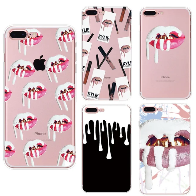 New Hot Sexy Makeup Lips Lipstick Kylie Jenner Phone Back Cases Cover For Iphone 6 6s 7 7 Plus 5 