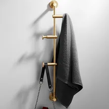60см латунная вешалка для одежды Североевропейский настенный крючок для спальни держатель одежды для хранения