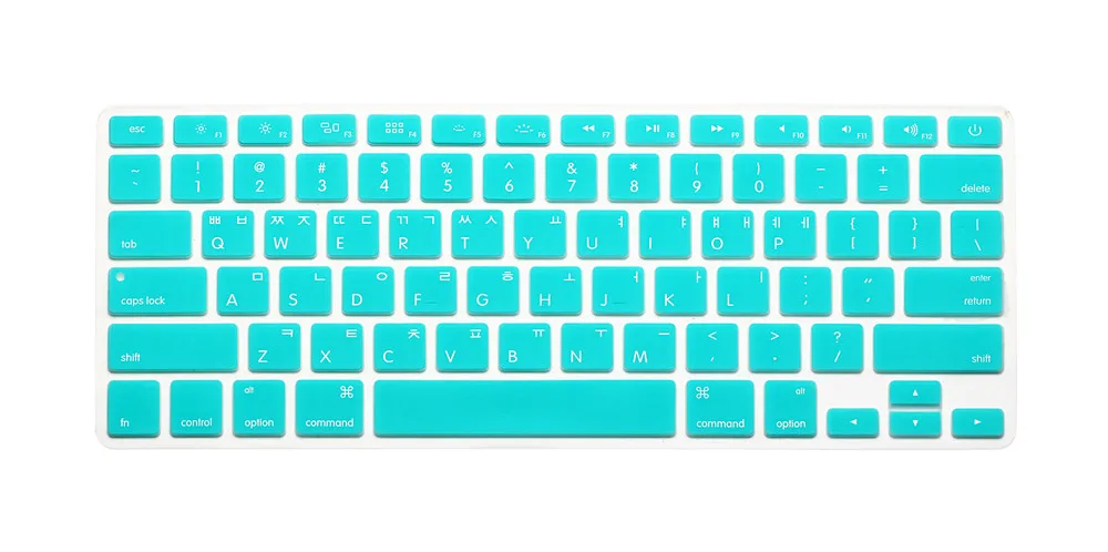 Корейская клавиатура чехол для Mac Book Air pro13 15 дюймов A1466 A1278 A1502 retina Клавиатура для ноутбука Чехлы цветная клавиатура пленка - Цвет: Light blue