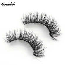 Genailish 3D норковые ресницы настоящая норка ручной работы перекрещивающиеся ресницы полная полоса толстые ресницы накладные ресницы инструменты для макияжа A15