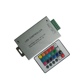 

1X 24keys RGB IR LED controller DC12~24V input for RGB led flexible led strip control free shipping