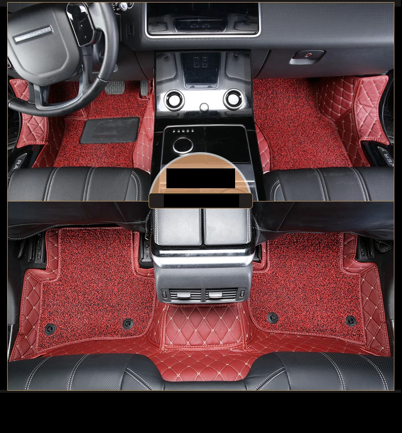 lsrtw2017 wire leather car floor mat for Range Rover Velar accessories rug carpet interior styling decoration - Название цвета: product picture 2