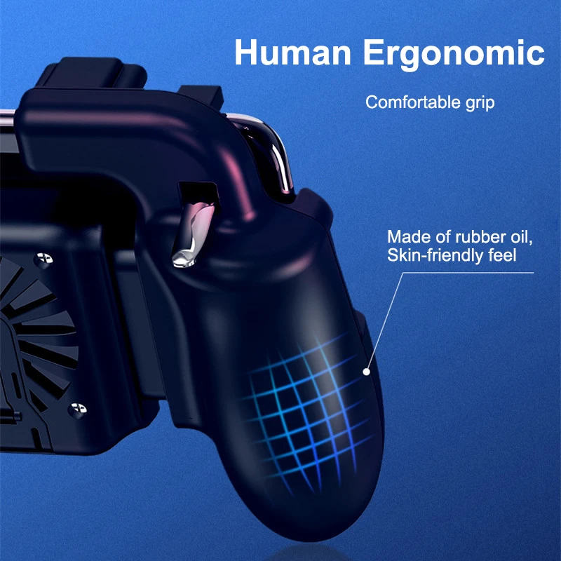 Sovawin H5 pubg Controller Joystick Cooling Fan Game Holder 2000mAh Power Bank Gamepad Controller l1r1 Trigger for Phone for IOS