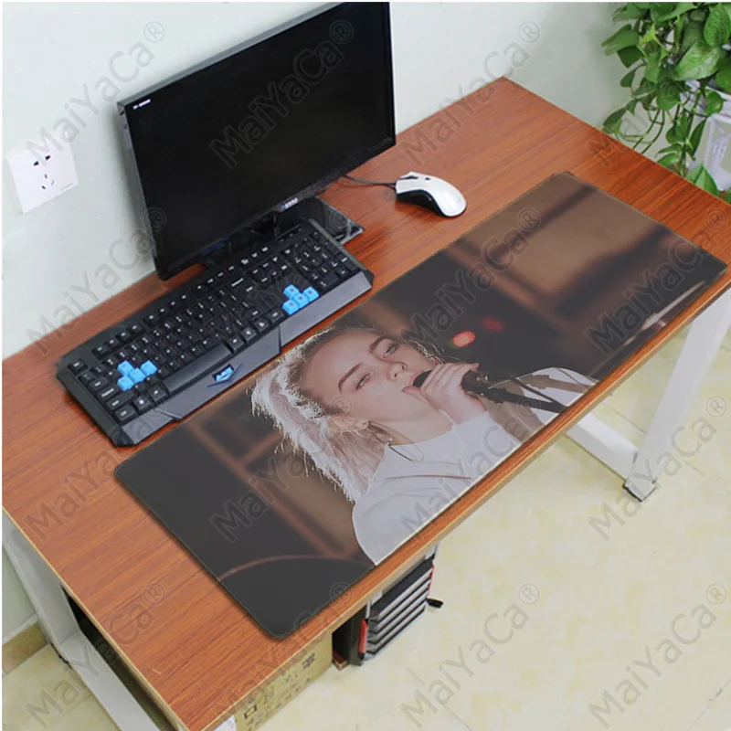 Lock Edge 40X90cm MaiYaCa My Favorite Billie Eilish ноутбук коврик для мыши большой коврик для мыши клавиатуры коврик - Цвет: Lock Edge 40X90cm