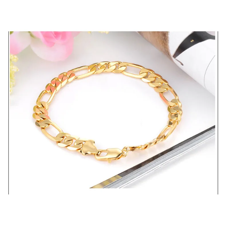 

2018 jingyang New Fashion Jewelry Gold Men's Full charms Bracelet homme men for women boho