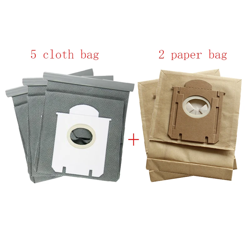 7pcs/lot Cloth& Paper Dust Bag Vacuum Cleaner Bag For Philips Fc8202