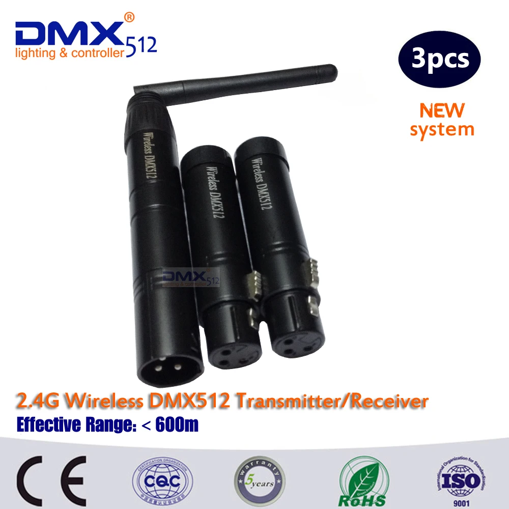 

DHL Free Shipping New Arrival DMX 512 wireless controller transmitter+receiver LED Lighting Controller DMX512 wireless control
