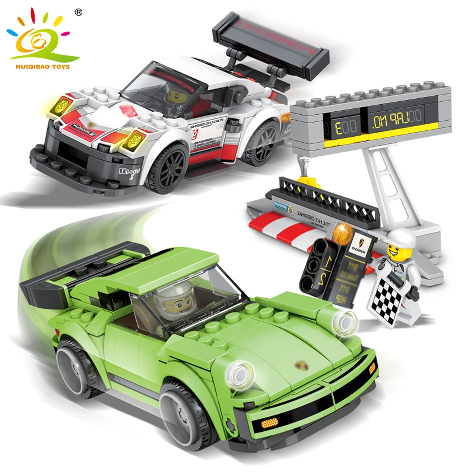 

421PCS Technic Super Speed Champions Racing Car Building Blocks Compatible Legoed City Racer Figure DIY Bricks Toys For Children