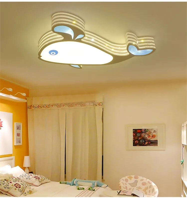 

Cartoon children bed Ceiling Lights lamp eye protection led dolphin small fish whale ceiling light tricolor light LU628 ZL413