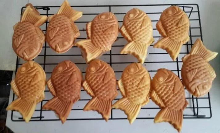 Сжиженного газа Taiyaki корейский рыба вафель машина; вафельный Бейкер Утюг Плесень