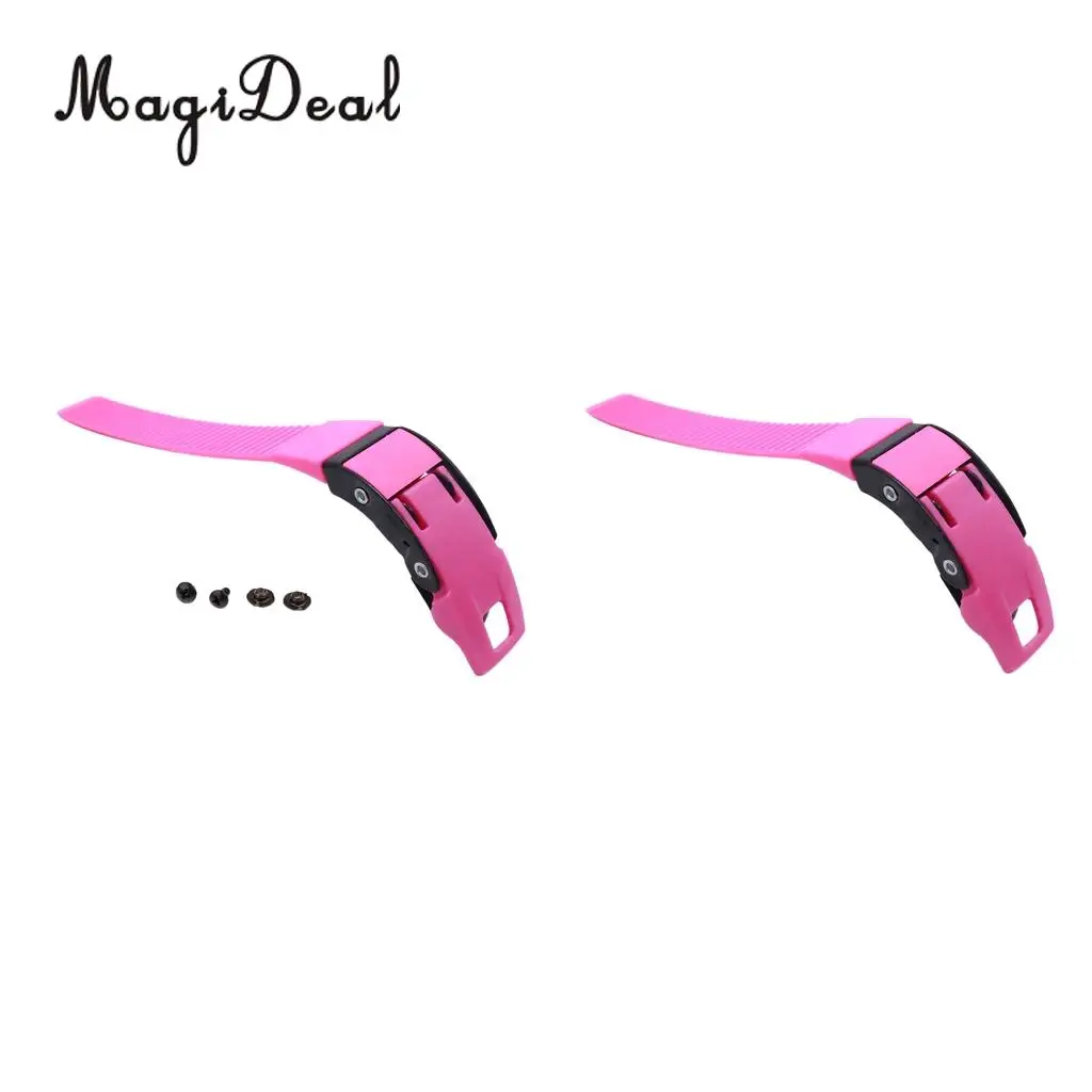 MagiDeal 2 Pieces Replacement Inline Skates Roller Skating Shoes Energy Strap Fastener Belt with Screws Installation Dropship