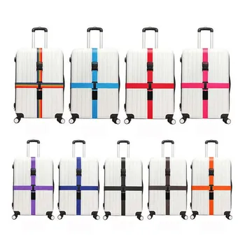 

New cross lock lock strap Top quality luggage strap Cross belt packing Adjustable travel password Lock Buckle strap Baggage belt