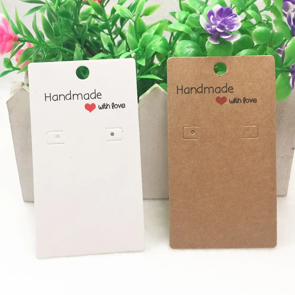 Kraft Paper Jewelry Earring Displays Card Kraft Paper Packaging Card