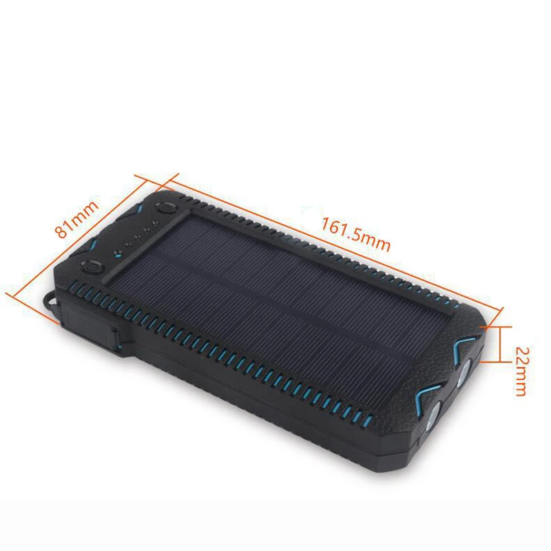 High Capaity 15000mAh Solar Power Bank External Dual USB Powerbank Bateria External Charger Waterproof Rechargeable Mobile Power High Capaity 15000mAh Solar Power Bank External Dual USB Powerbank Bateria External Charger Waterproof Rechargeable Mobile Power