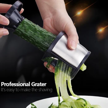 

Creative Cucumber Potato Grater Stainless Steel Peeler Multi-function Handheld Cutter Fruit Vegetable Slicer Tool