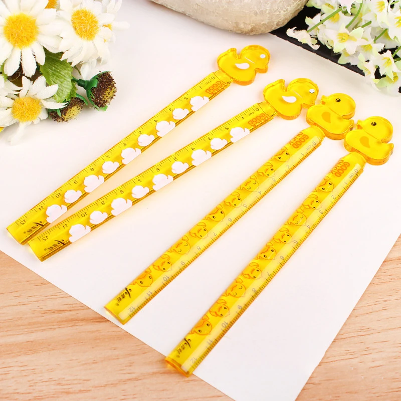 

1PC New Creative Kawaii Lovely Student Drawing Ruler Straight Ruler Study Measure Stationery School Office Supply Promotion Gift