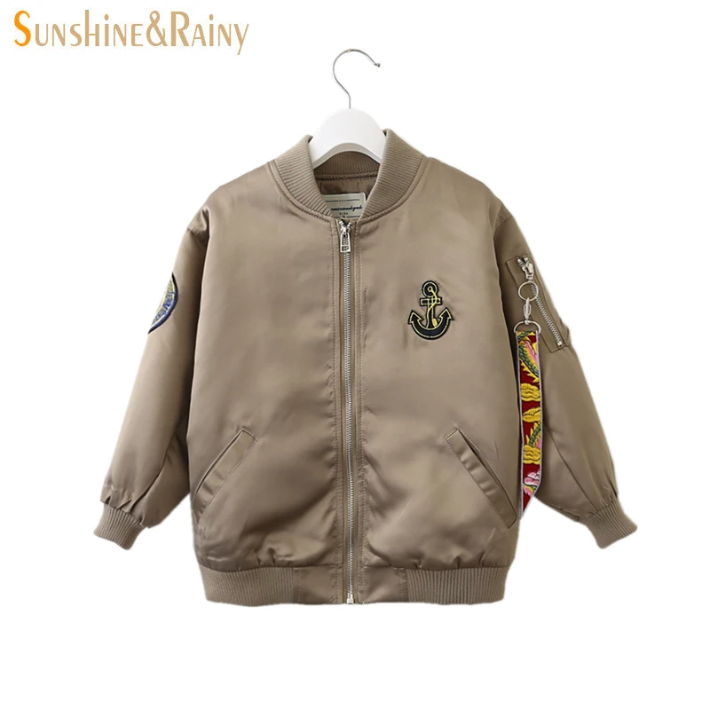 

Clearance ~ Spring Boys Bomber Jackets And Coats Kids Anchored Embroidery Zipper Jacket For Boy Designer Kids Outerwear