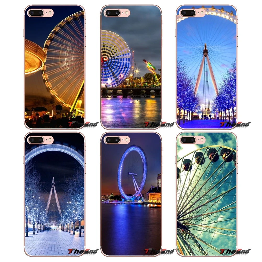 Для samsung Galaxy S2 S3 S4 S5 мини S6 S7 край S8 S9 Plus Note 2 3 4 5 8 Coque Fundas колесо обозрения прозрачные