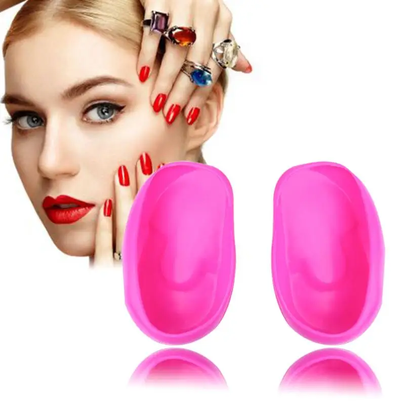 1 Pair Hair Ear Cover Salon Silicone Hair Dye Shield Soft Earmuffs
