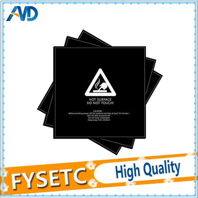 Cheap 4pcs/lot 214x214mm black Frosted Heated bed For Wanhao i3 3D Printer Sticker Build Sheet build plate tape with 3M Backing
