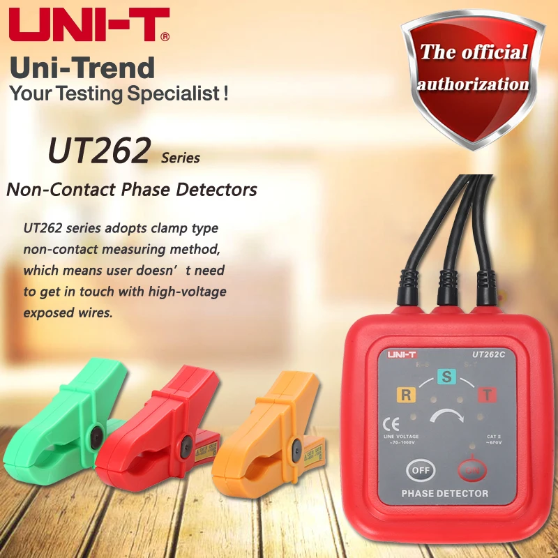 UNI T UT262A UT262C Бесконтактный фазный Детектор фазовое распознавание