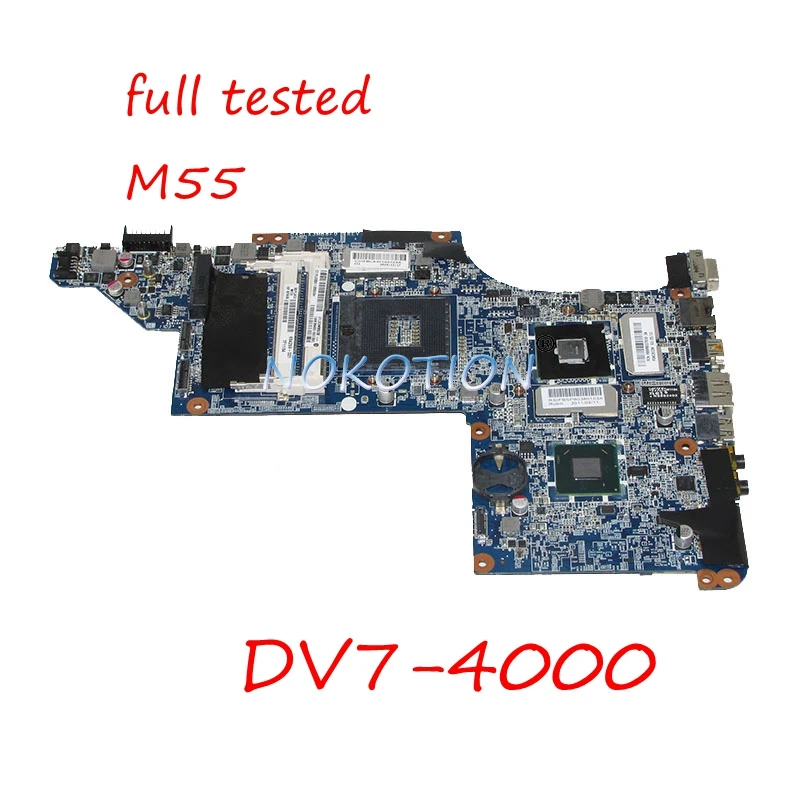 

NOKOTION 634259-001 Laptop Motherboard For HP Pavilion DV7-4000 17 inch DA0LX3MB8F0 HM65 DDR3 HD5000 Video card Main board works