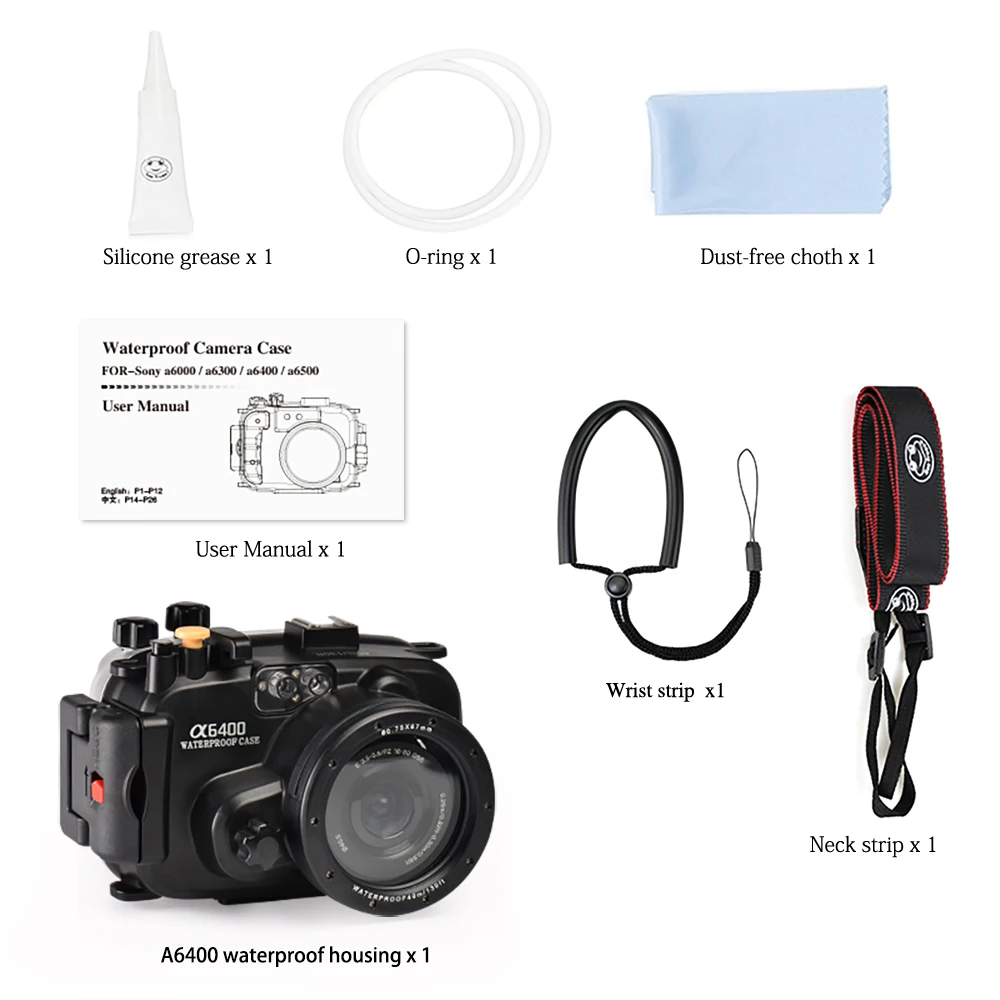 Для Sony A6400 корпус камеры водонепроницаемый IPX 8 глубина погружения 40 м