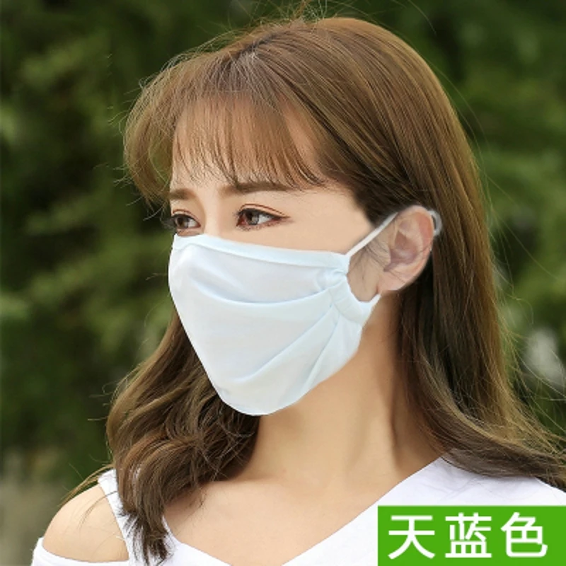 Маска от солнца Весна и лето женские маски версия мода УФ тонкий дышащий ледяной шелк можно очистить легко дышать