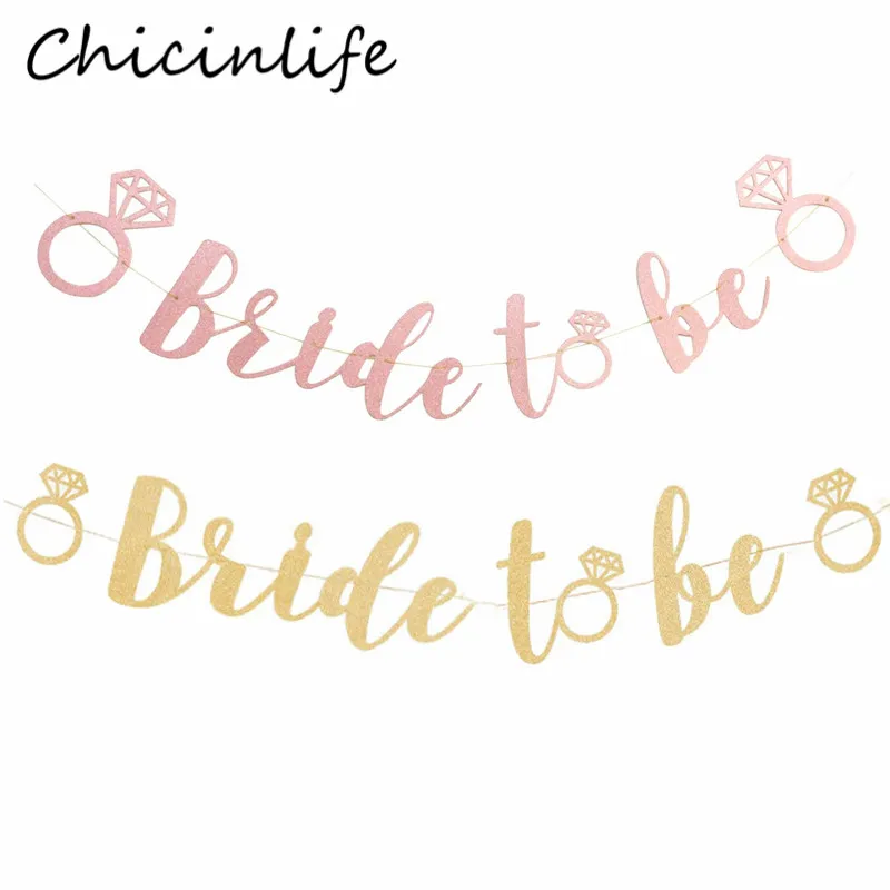 Chicinlife 1 кольцо с бриллиантом To Be Bride баннер курица девичник вечерние свадебные душ декор для свадьбы и Помолвки поставки