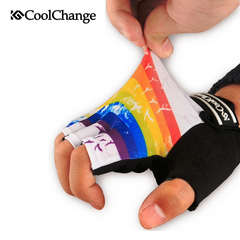 CoolChange велосипедные перчатки с полупальцами, противоударные велосипедные дышащие нейлоновые летние горные мужские и женские спортивные велосипедные перчатки