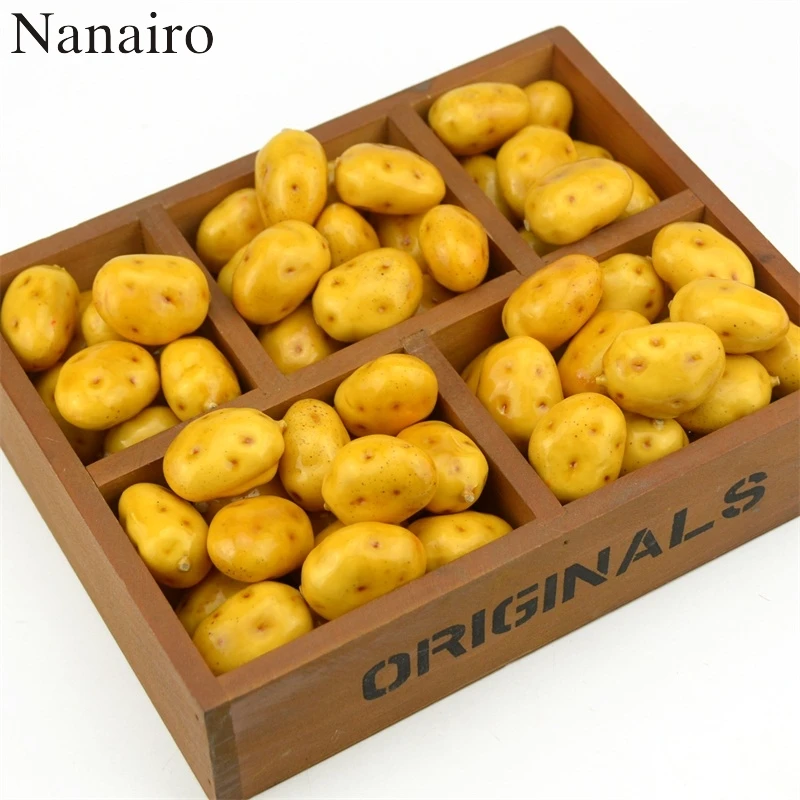 

10pcs Cheap Mini potato Foam Artificial Fake Fruit Vegetable For Home Wedding Decoration Cognitive Toy Dining Table Decoration