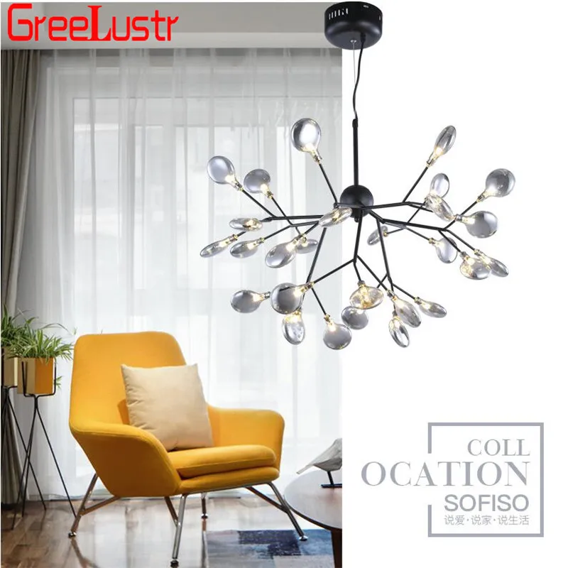 

Nordic Design Art Tree Branch Pendant Light Fixtures Led Firefly Hanging Lamp Creative Led Lustre For Dining Room Shop Home Lamp