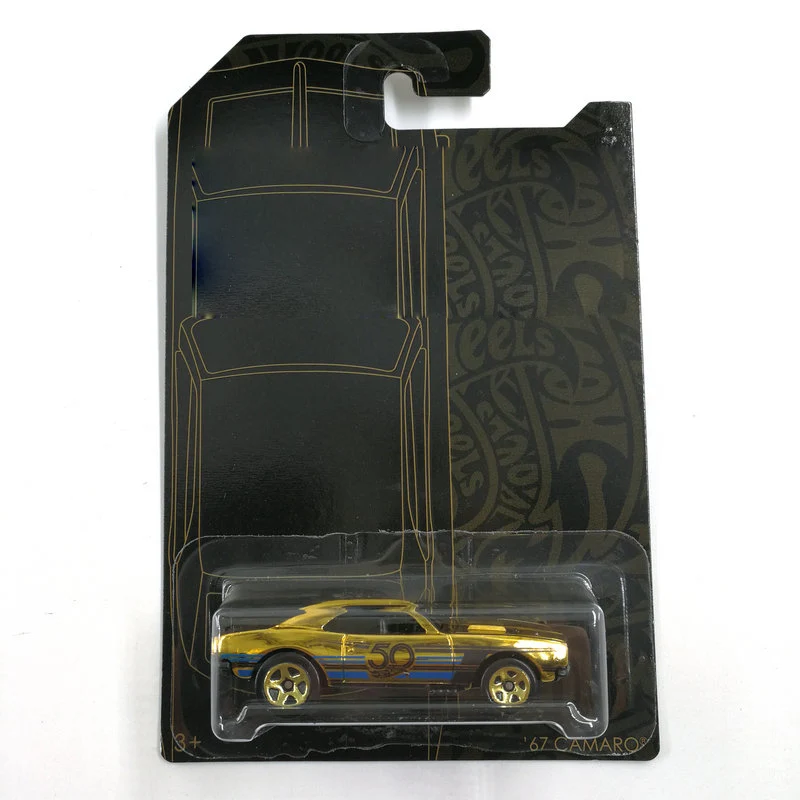 Hot Wheels автомобиль 67 CAMARO Черное золото 50-летие Коллекционное издание