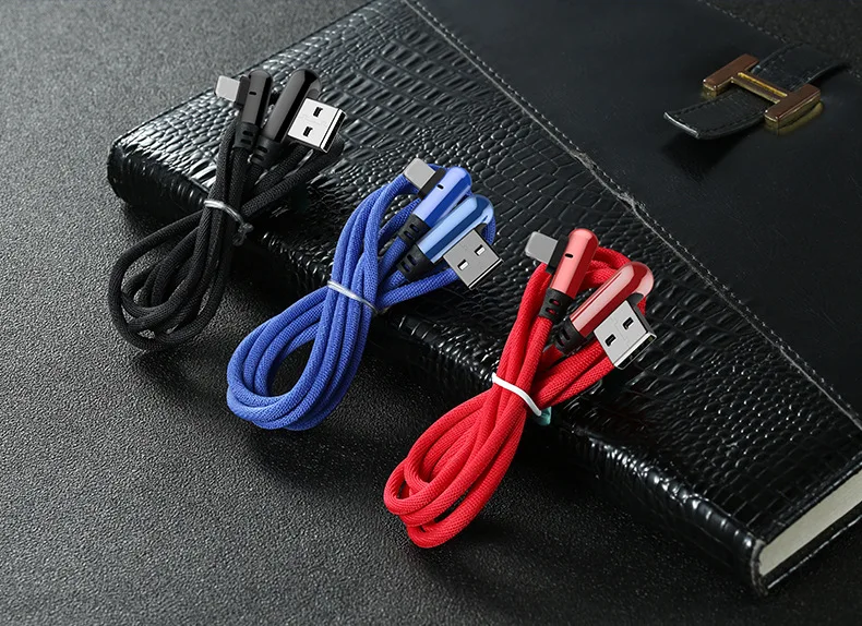 90 градусов кабель 2.4A Micro USB кабель type C провод для быстрой зарядки USB C игра Кабо Для samsung S8 суперзарядное устройство кабель для huawei P20